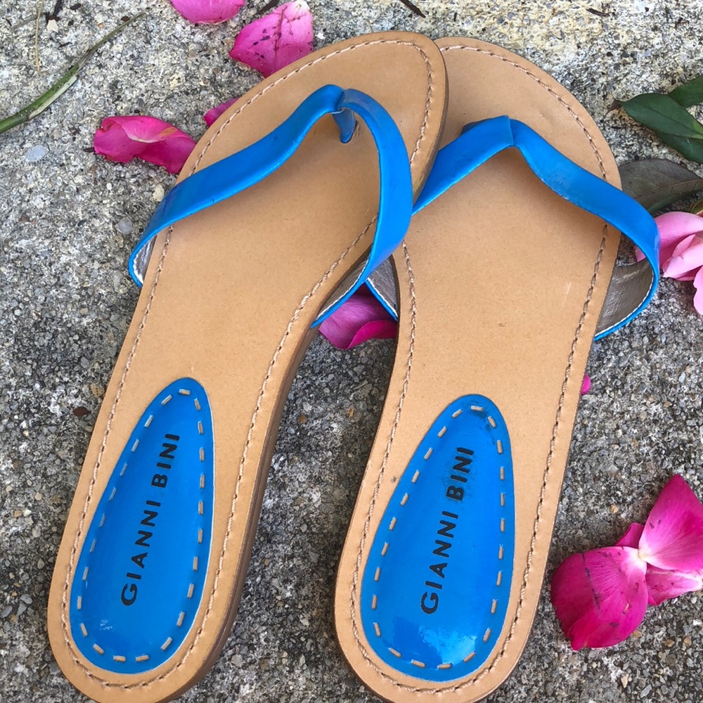 GIANNI BINI CABO FLIP FLIPS SIZE 6 1/2 Blue slides - Picture 5 of 5